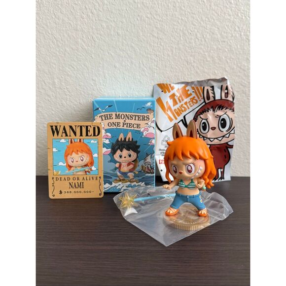 POP MART The Monsters Labubu X One Piece Blind Box Figure - Nami - Picture 1 of 4